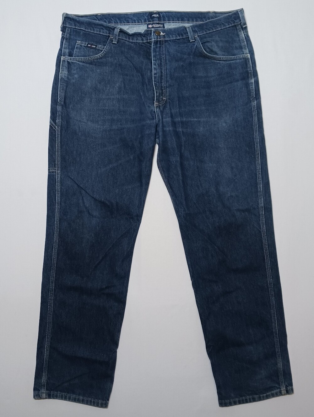 Tyndale Mens Flame Resistant Jeans 42X36 Dark Wash Broken In Relaxed Carpenter